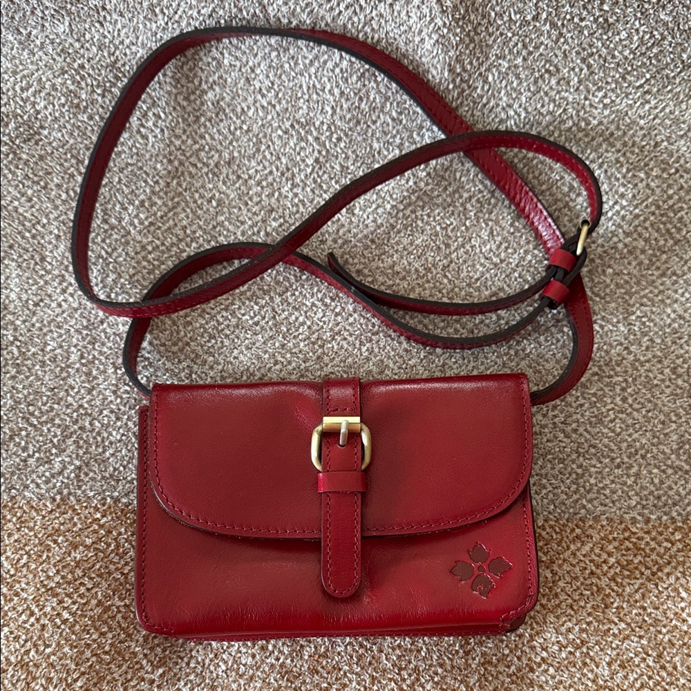 Patricia Nash Ruby Red Torri Leather Crossbody
